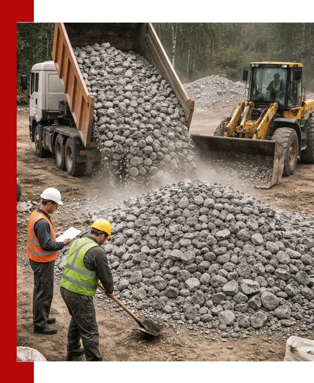 Гранитный щебень фракция 70-150 доставка в Видном