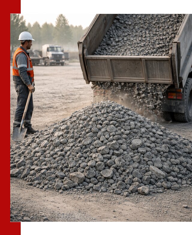 Гранитный щебень фракции 100–201 для строительства в Видном