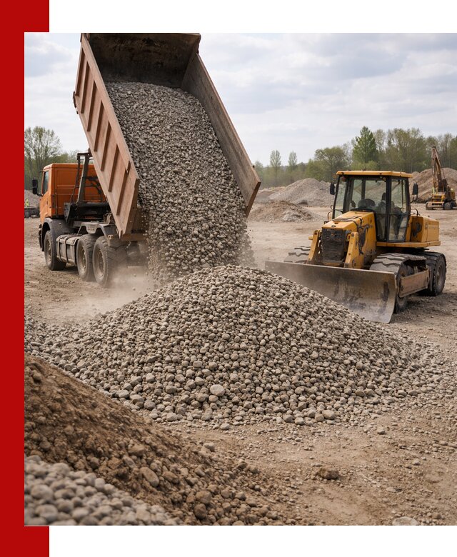 Доставка гравийного щебня фракции 40-70 в Видном