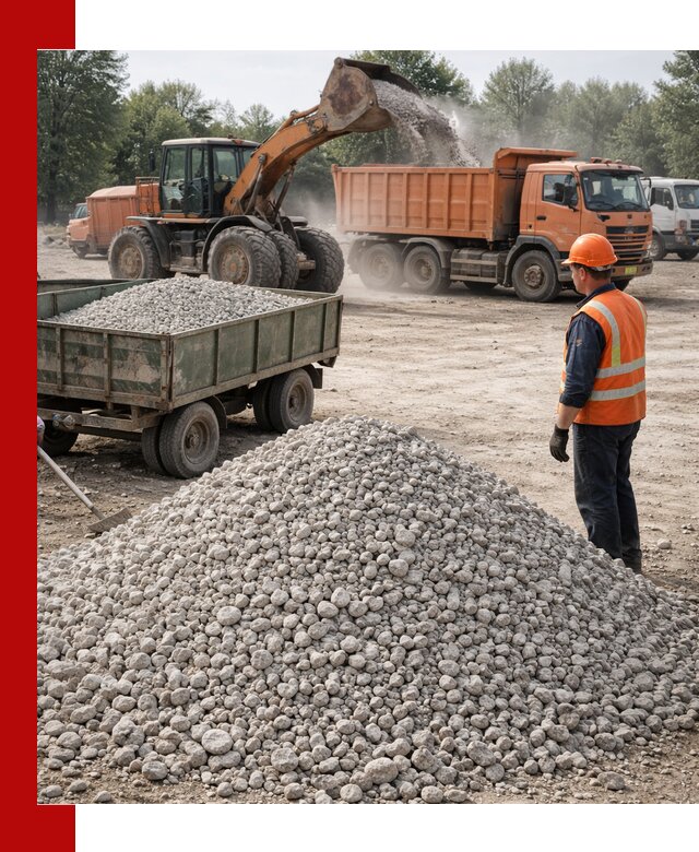 Доставка известнякового щебня фракция 20–40 в Видном