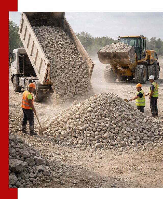 Доставка известнякового щебня фр. 40-70 в Видном