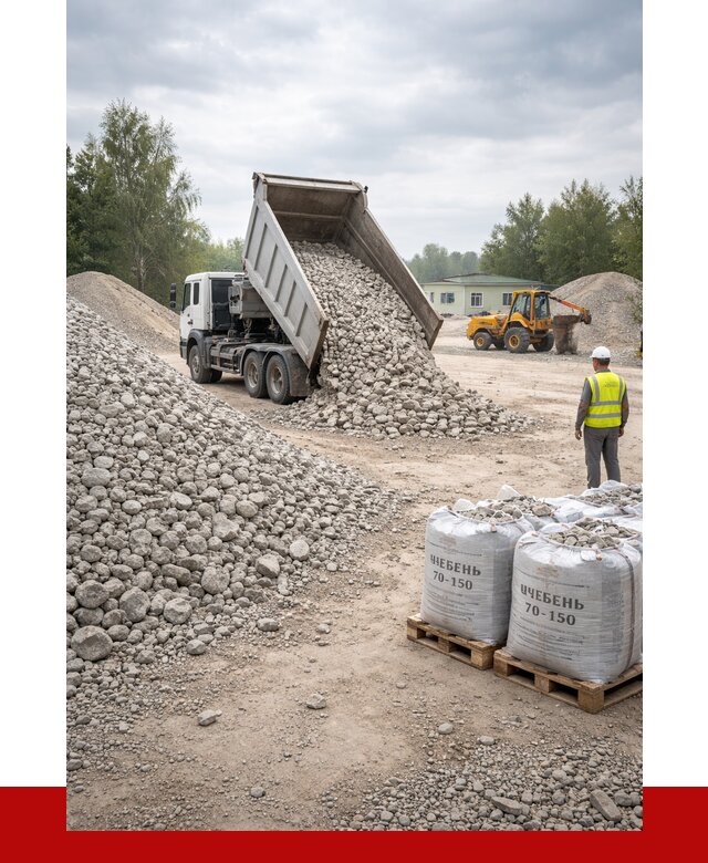 Известняковый щебень фракция 70-150 в Видном от 1294 р. | ПРОНЕРУДВдн