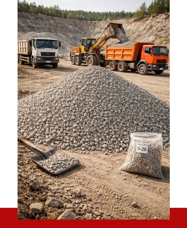 Доломитовый щебень фр. 5-20 в Видном от 4347 р. | ПРОНЕРУДВдн