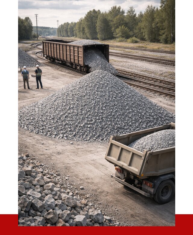 Железнодорожный щебень 20-60 в Видном от 1760 р. | ПРОНЕРУДВдн