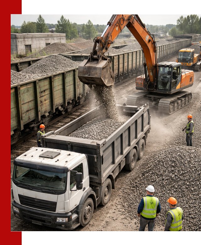 Железнодорожный щебень фракция 25–60 для поставок в Видном