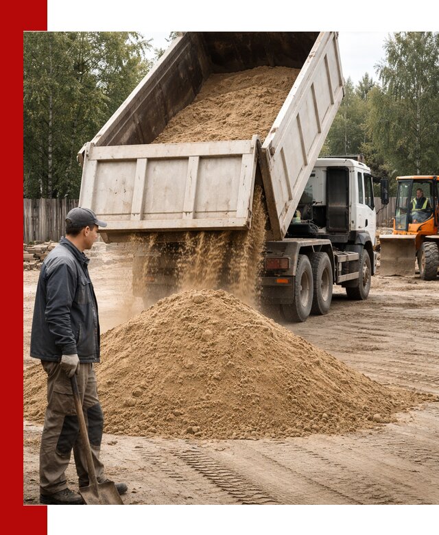 Доставка и продажа песка с разгрузкой в Видном