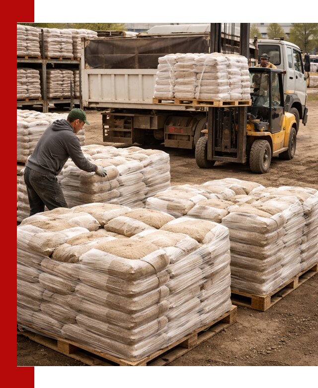 Карьерный песок в мешках с доставкой в Видном