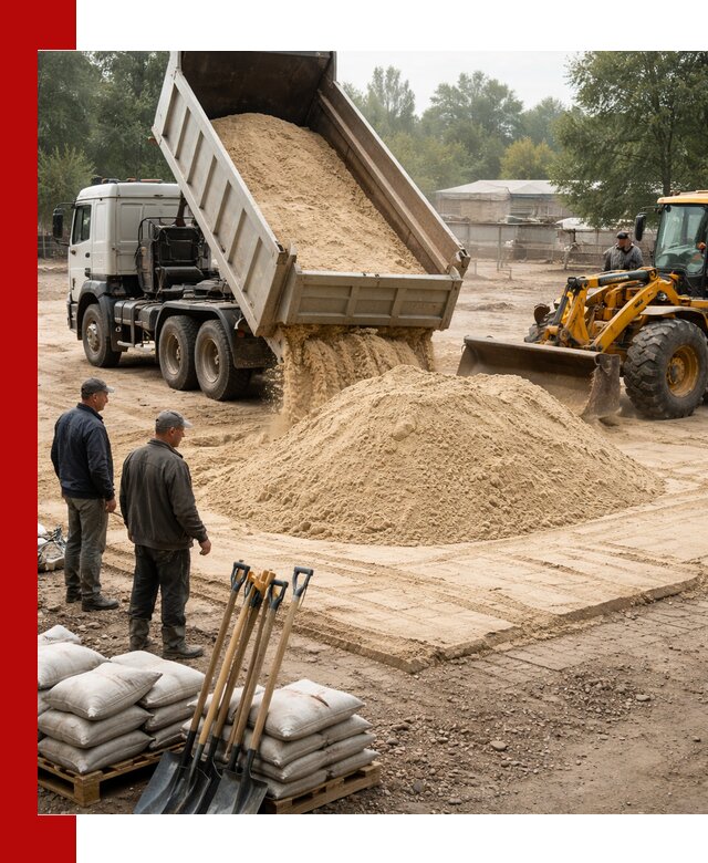 Доставка мытого песка в Видном с самосвалами по выгодной цене