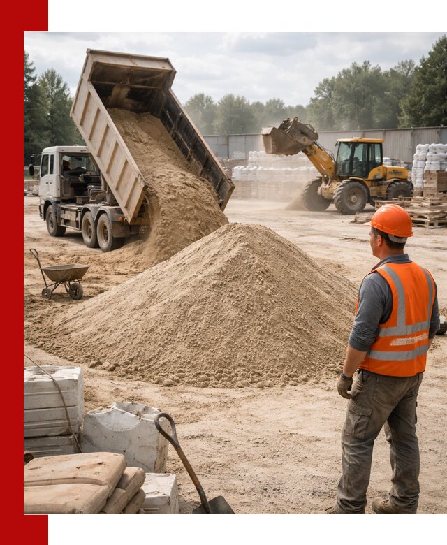 Доставка строительного песка с самосвалом в Видном