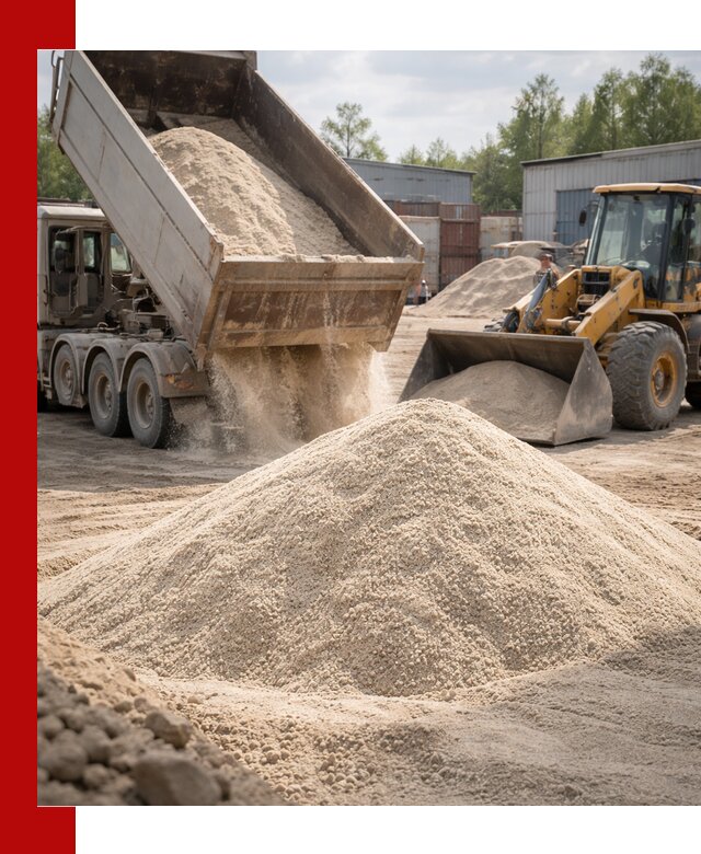 Кварцевый песок с доставкой в Видном для строительных работ