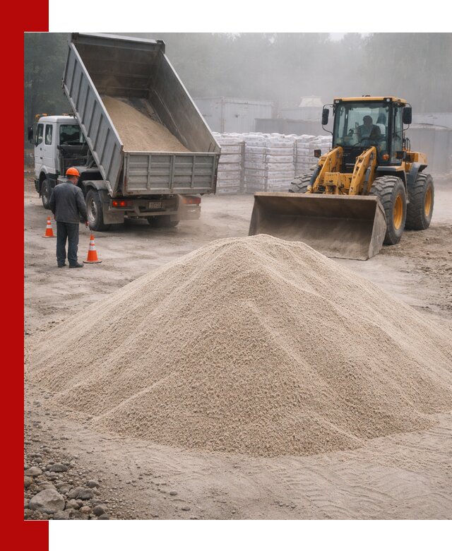 Кварцевый песок фракция 0–8 для стройработ в Видном
