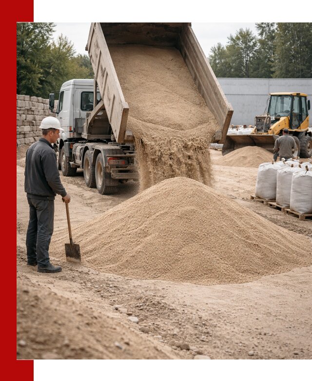 Кварцевый песок фракция 0–3 мм с доставкой в Видном