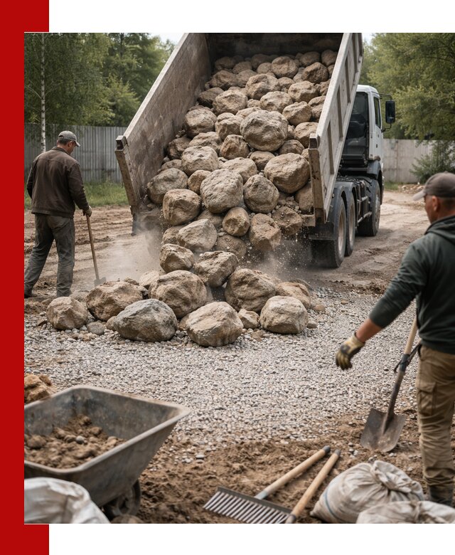 Доставка и укладка булыжника в Видном