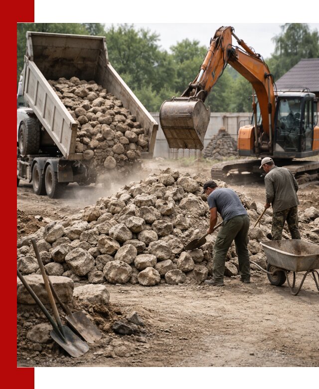 Доставка и разгрузка бутового камня в Видном