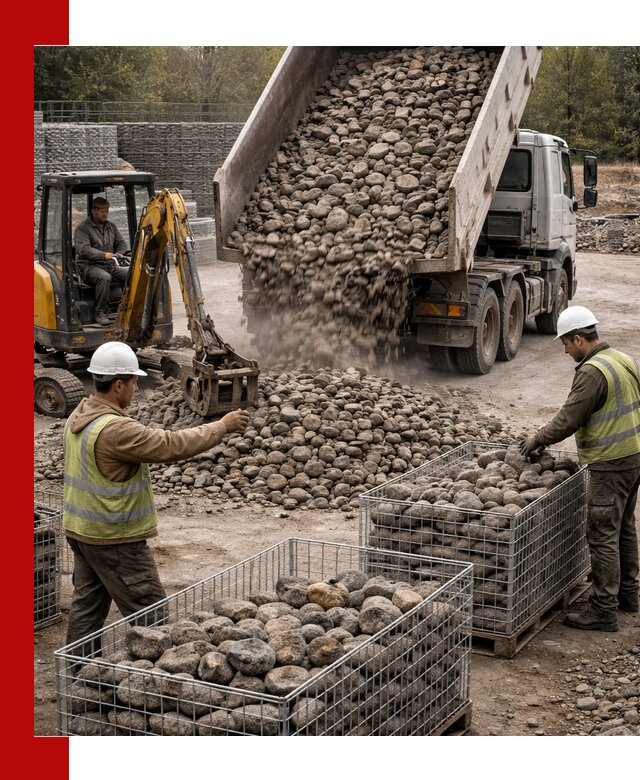 Камень для габионов фракция 100–201 в Видном