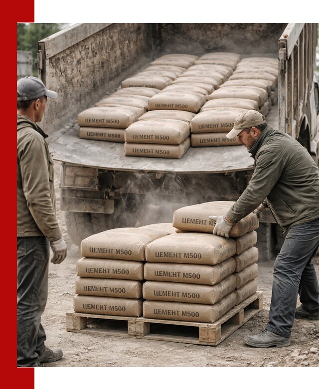 Цемент М500 с доставкой самосвалом в Видном