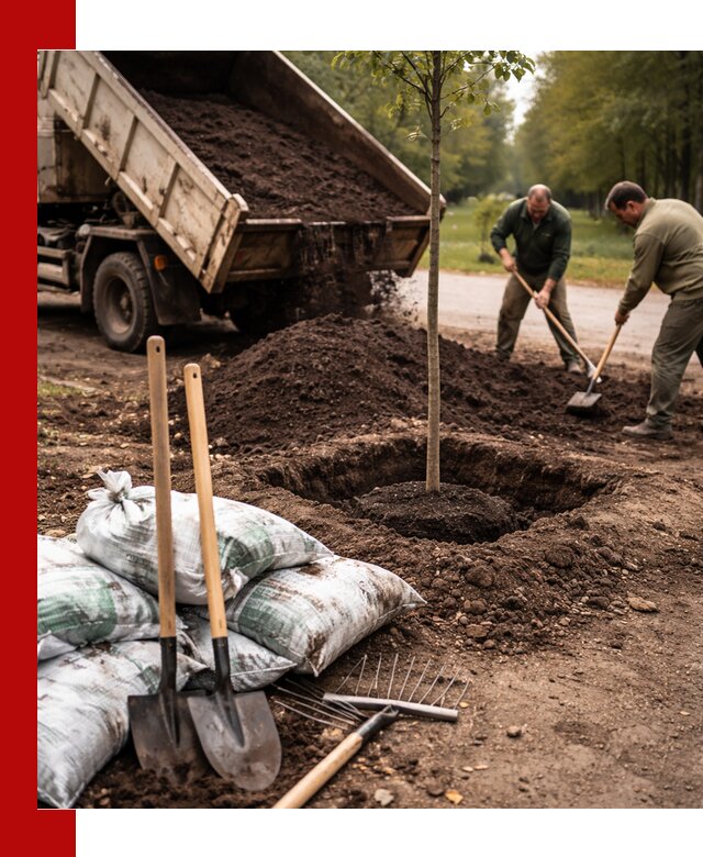 Грунт для посадки деревьев в Видном — доставка и подготовка почвы