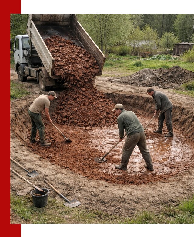 Купить качественную глину для пруда в Видном
