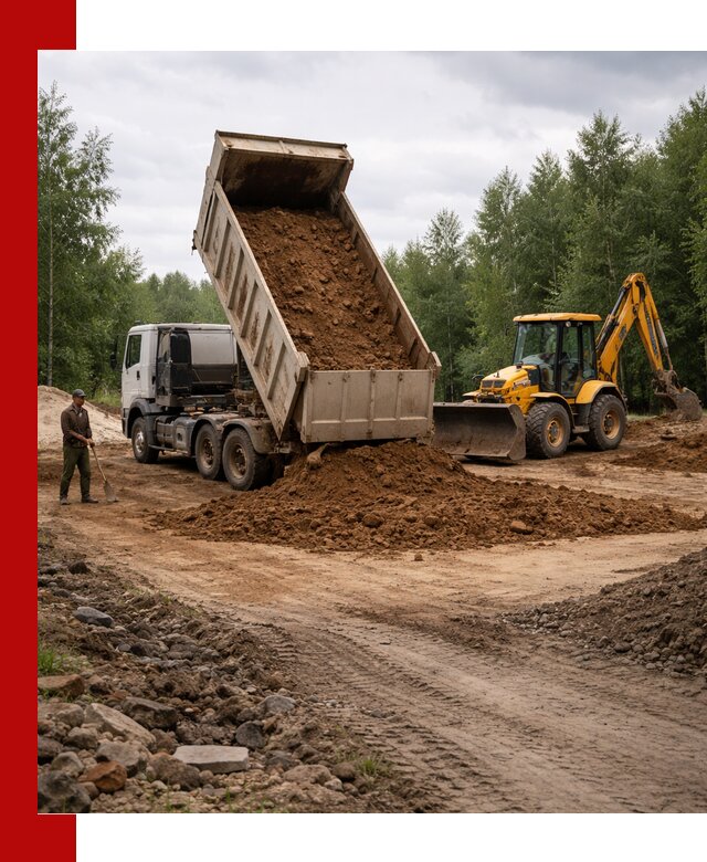 Доставка суглинка самосвалами в Видном подсыпка и планировка