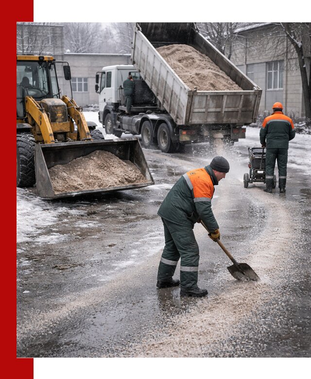 Реагент против гололеда с доставкой и нанесением в Видном