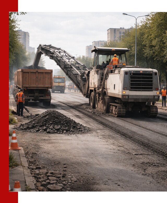 Фрезерованный асфальт в Видном — удаление и вывоз старого покрытия