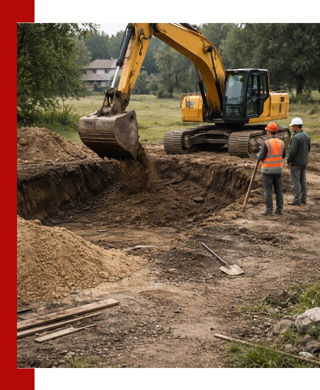 Рытье котлована под фундамент в Видном (быстро и недорого)